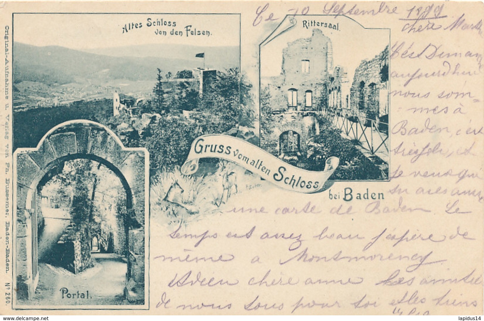 AP 231/  C P A -   ALLEMAGNE - GRUSS  VOM ALTEN SCHLOSS  BEI BADEN - Achern