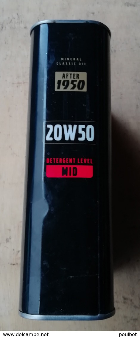 MOTUL 20  W 50 AFTER 1950  Bidon D'huile Ancien En Tole Pour Collection - Voitures