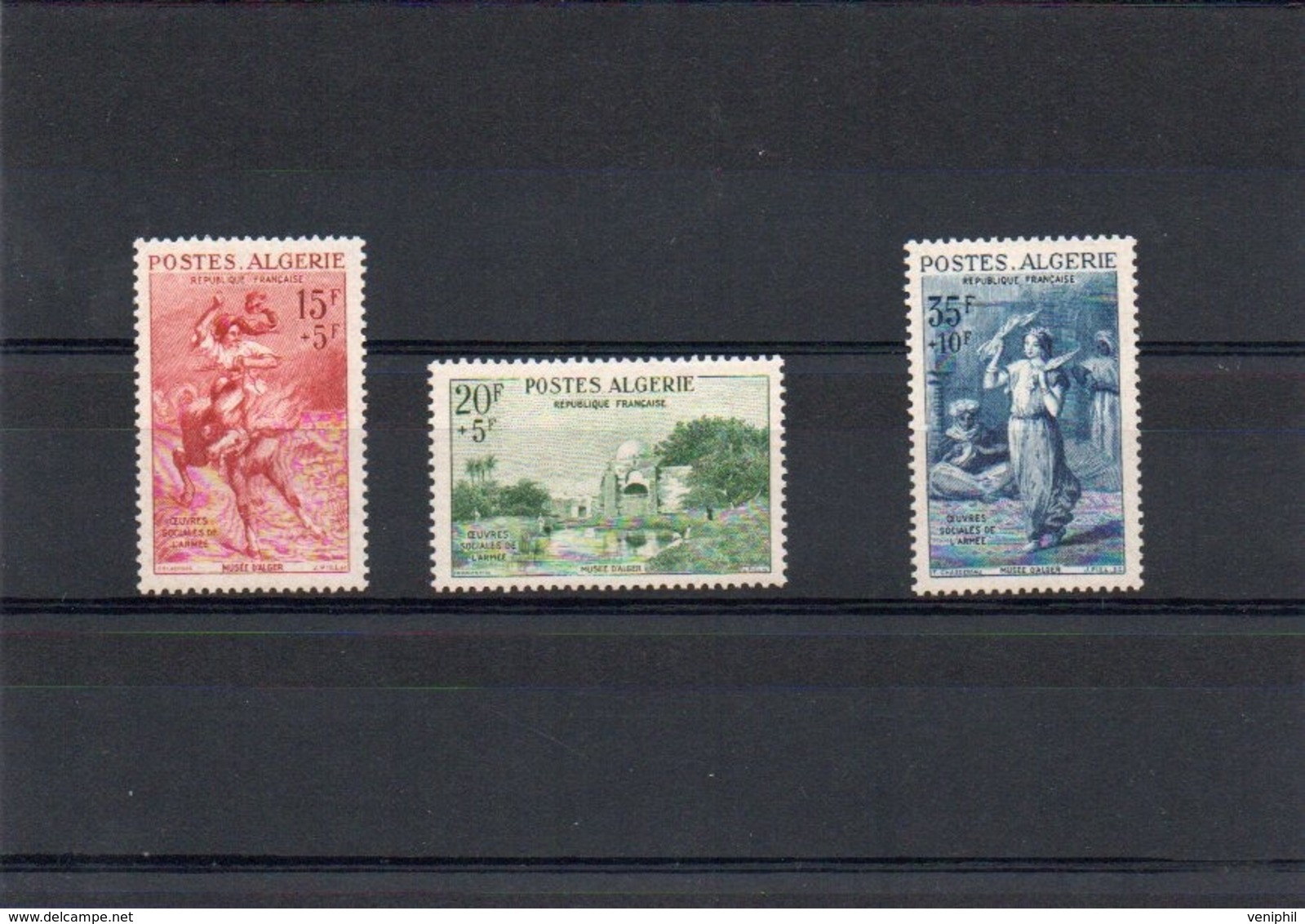 ALGERIE - SERIE N° 346 A 348 NEUF CHARNIERE -ANNEE 1957 - COTE 23 € - Nuevos