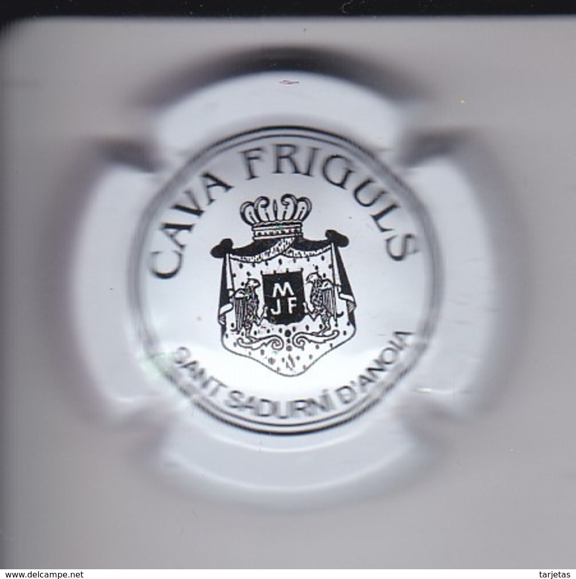 PLACA DE CAVA FRIGULS  (CAPSULE) COLOR BLANCO - Placas De Cava