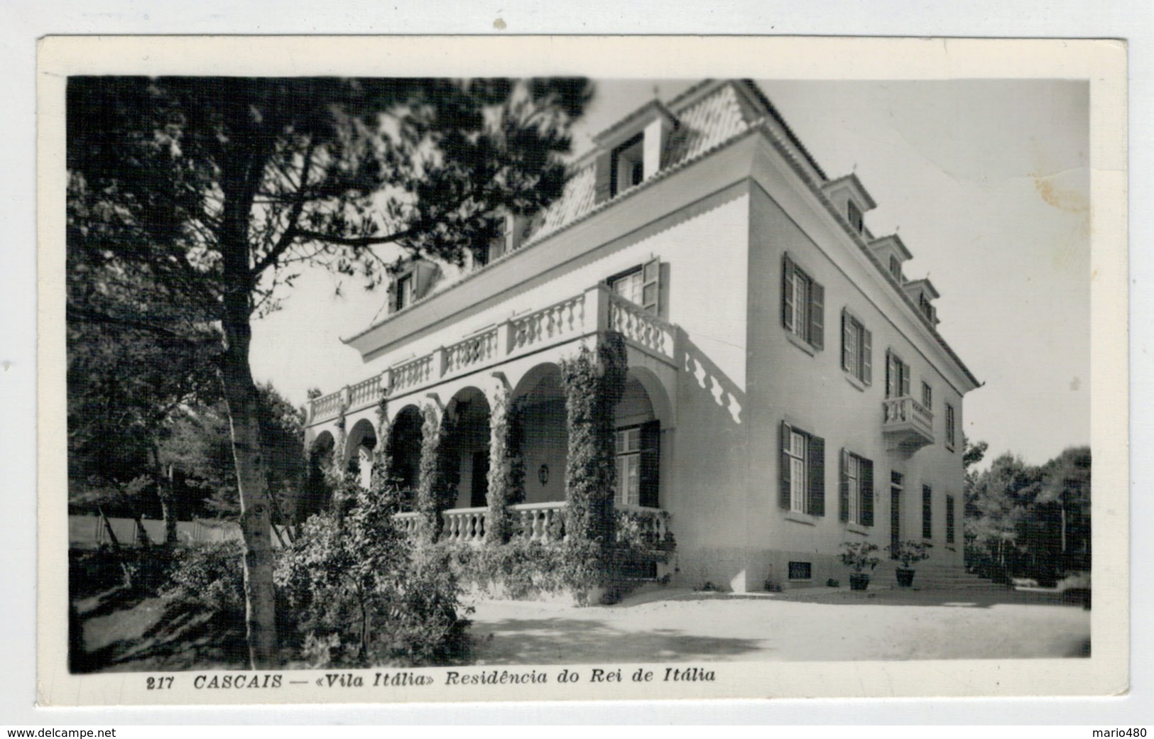 CASCAIS   " VILA  ITALIA "   RESIDENCIA  DO  REI  DE  ITALIA         2  SCAN  (VIAGGIATA) - Altri & Non Classificati