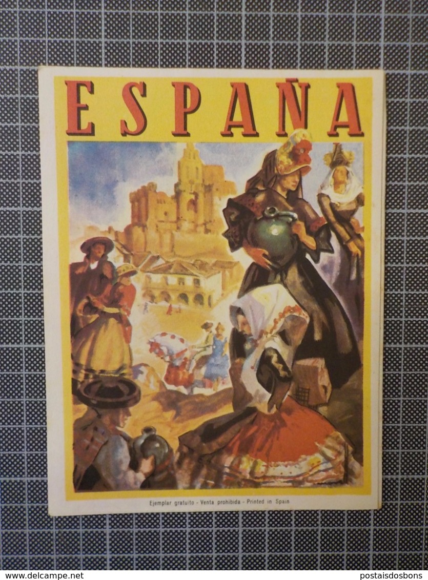 Cx 12) Turismo España Vintage Brochura Folheto Spain Travel Destination 16x12cm - Dépliants Turistici