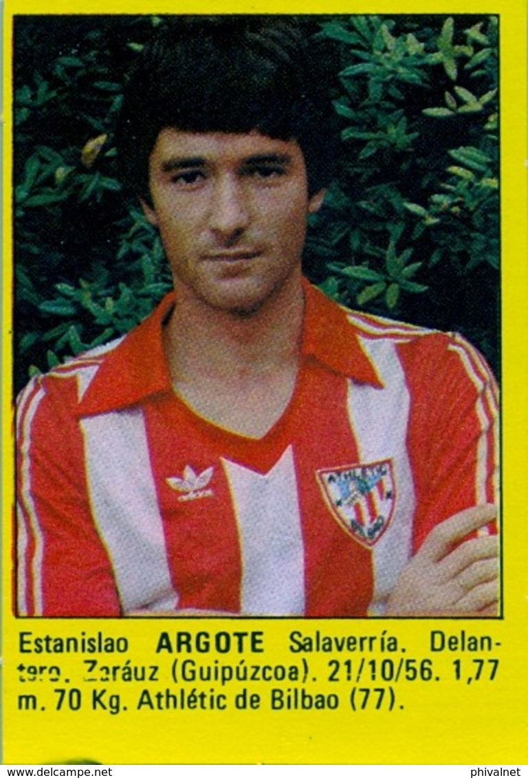 SUPER FÚTBOL 84 , M. ROLLÁN EDICIÓN , ESTANISLAO ARGOTE - ATHLÉTIC DE BILBAO , SOCCER , FOOTBALL - Otros & Sin Clasificación