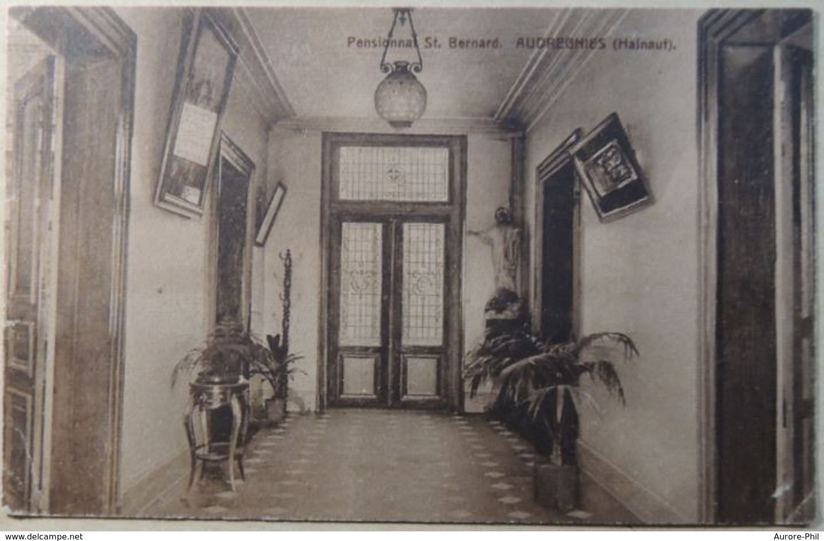 Audregnies Pensionnat St.Bernard (Timbre Léopold II Profil Gauche Grosse Barbe 1905) - Quiévrain