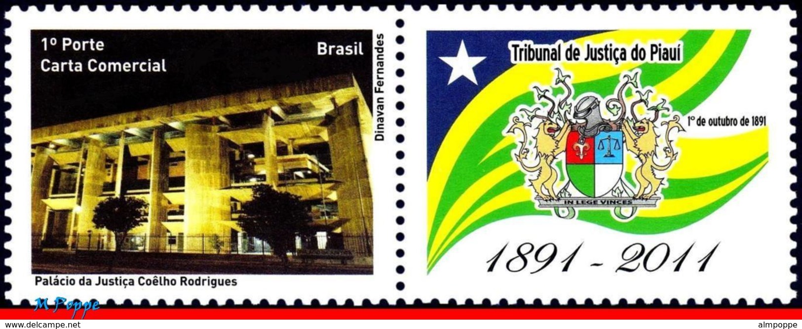 Ref. BR-3188 BRAZIL 2011 ARCHITECTURE, COURT OF JUSTICE OF PIAUI, , PERSONALIZED MNH 1V Sc# 3188 - Ungebraucht