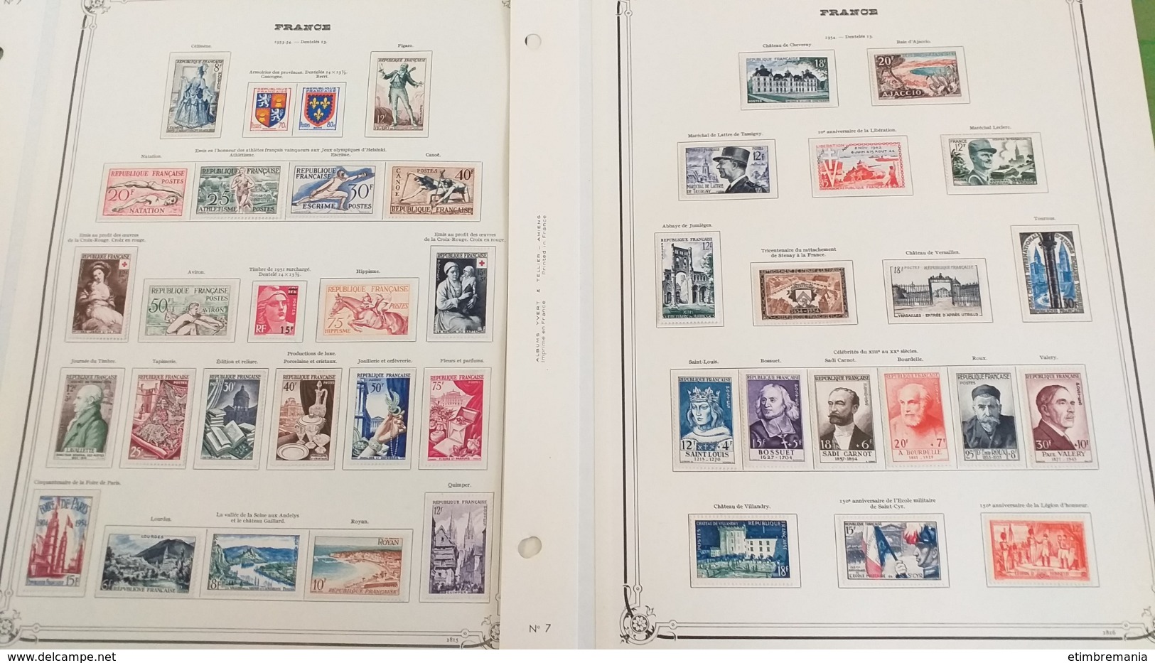 LOT N° 1048 FRANCE 1939 / 1985 neufs * / ** collection dans un album yvert charniere jusqu'en 1971 ensuite neufs **