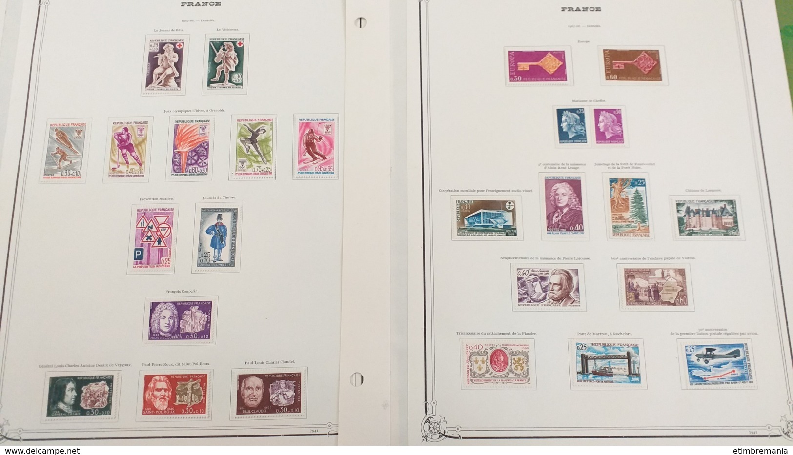 LOT N° 1048 FRANCE 1939 / 1985 neufs * / ** collection dans un album yvert charniere jusqu'en 1971 ensuite neufs **