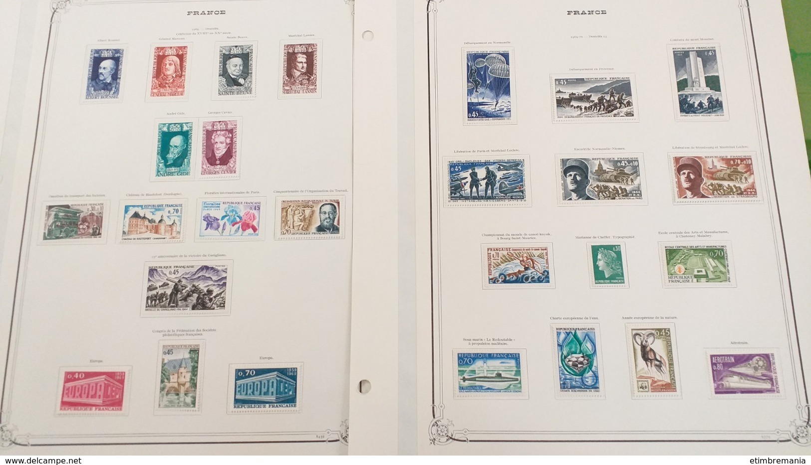 LOT N° 1048 FRANCE 1939 / 1985 neufs * / ** collection dans un album yvert charniere jusqu'en 1971 ensuite neufs **