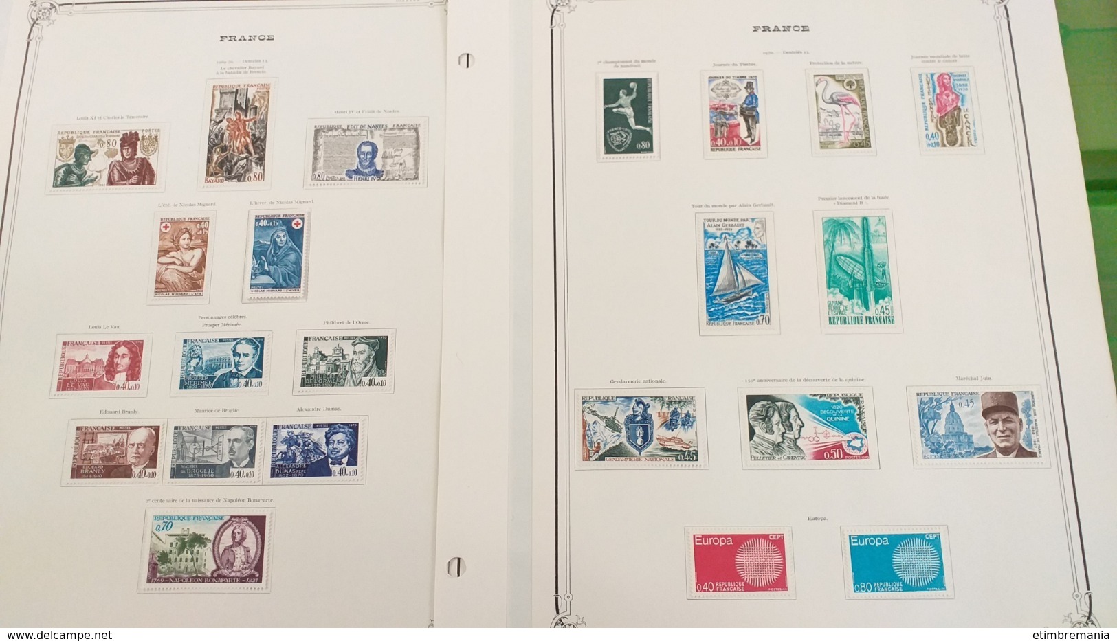 LOT N° 1048 FRANCE 1939 / 1985 neufs * / ** collection dans un album yvert charniere jusqu'en 1971 ensuite neufs **