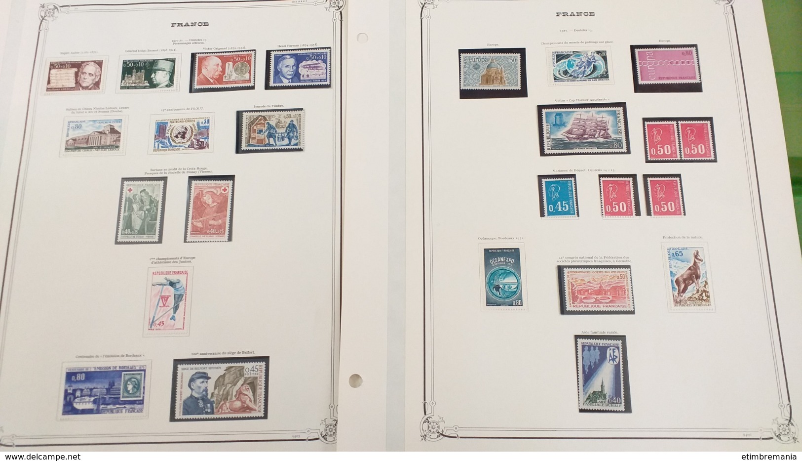 LOT N° 1048 FRANCE 1939 / 1985 neufs * / ** collection dans un album yvert charniere jusqu'en 1971 ensuite neufs **