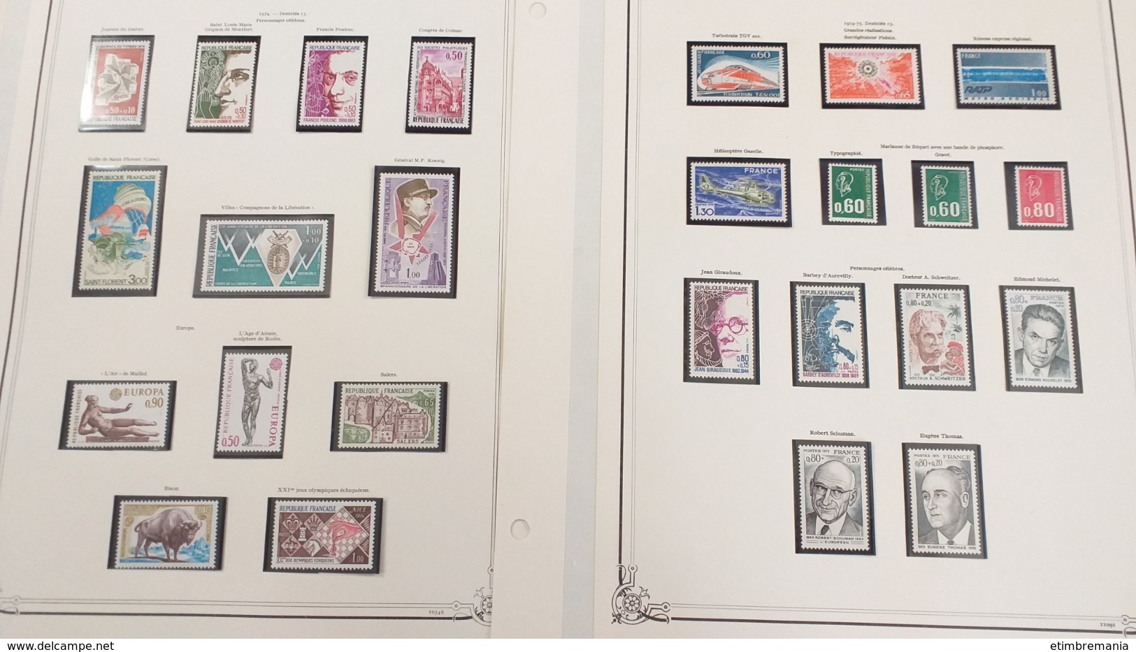 LOT N° 1048 FRANCE 1939 / 1985 neufs * / ** collection dans un album yvert charniere jusqu'en 1971 ensuite neufs **