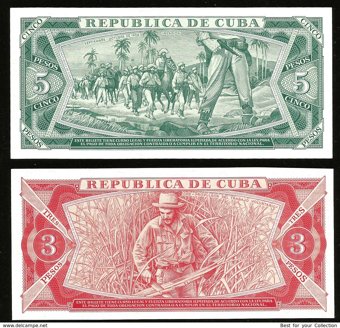 * Cuba 1 3 5 10 20  Pesos 1983 - 1988 ! UNC ! set 5 notes #D13