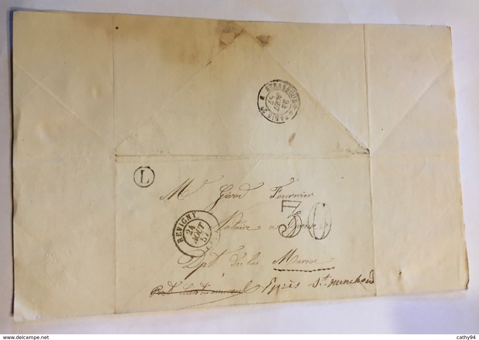 1857 Timbre Taxe 30c Avec Marque L - Other & Unclassified