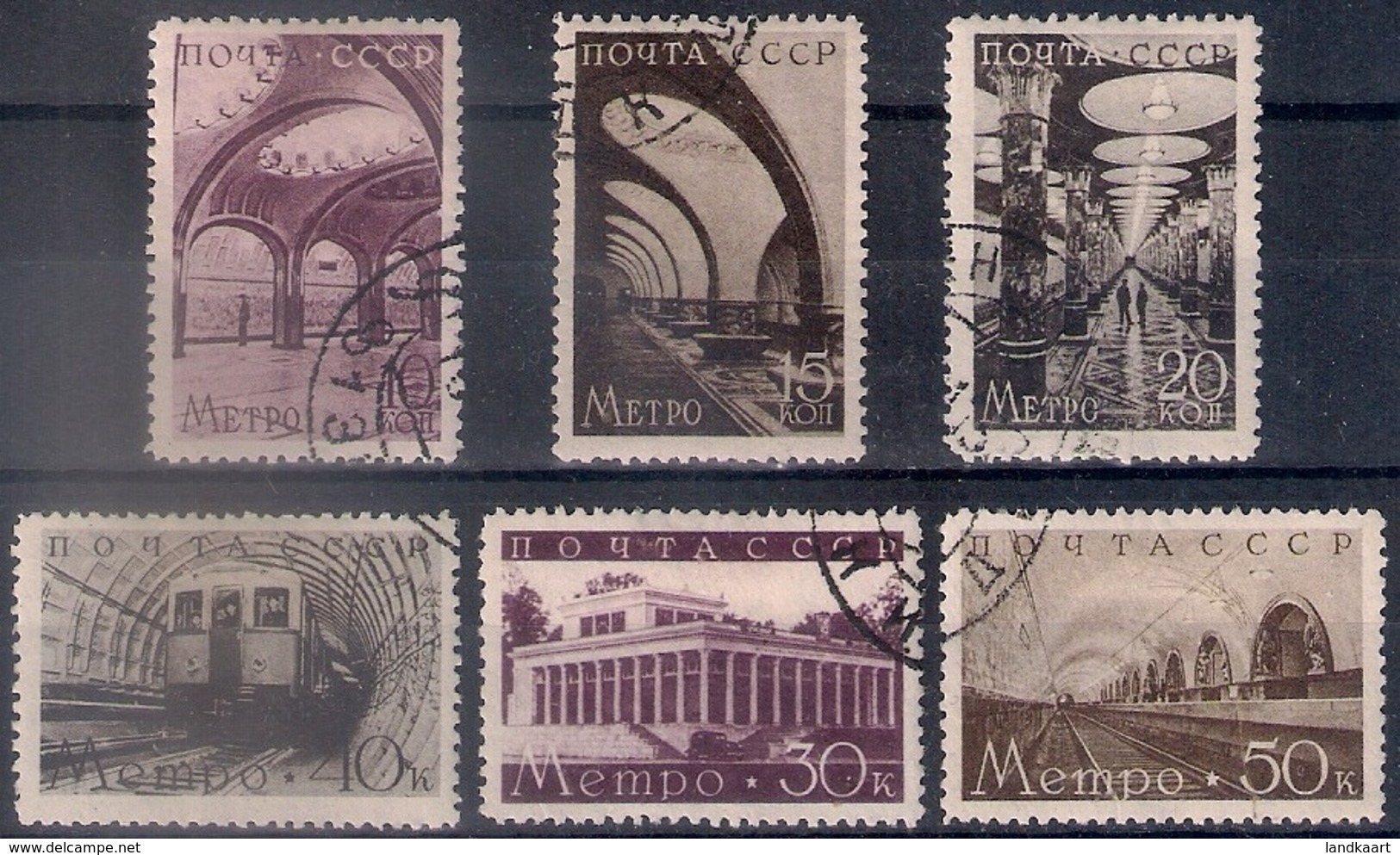 Russia 1938, Michel Nr 646-51, Used - Gebraucht