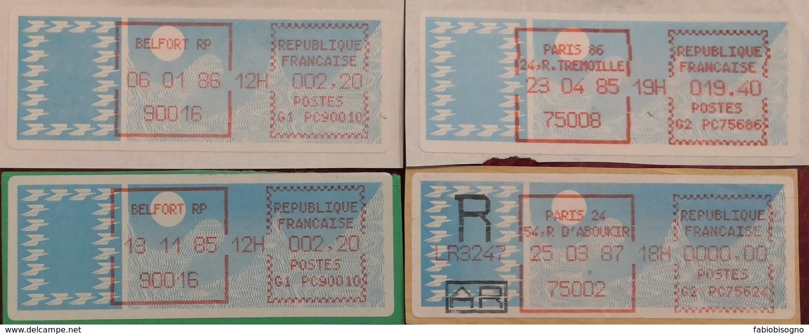 1985/86/87 France - G1 G2  -  Used Stamps On Fragment - 1985 Papier « Carrier »