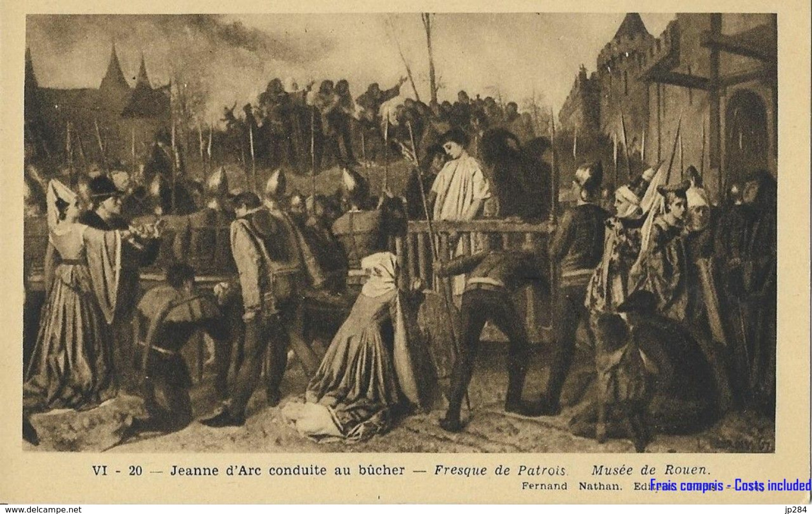 TH - Carte Pédagogique Nathan - Jeanne D'Arc Conduite Au Bûcher - Geschichte