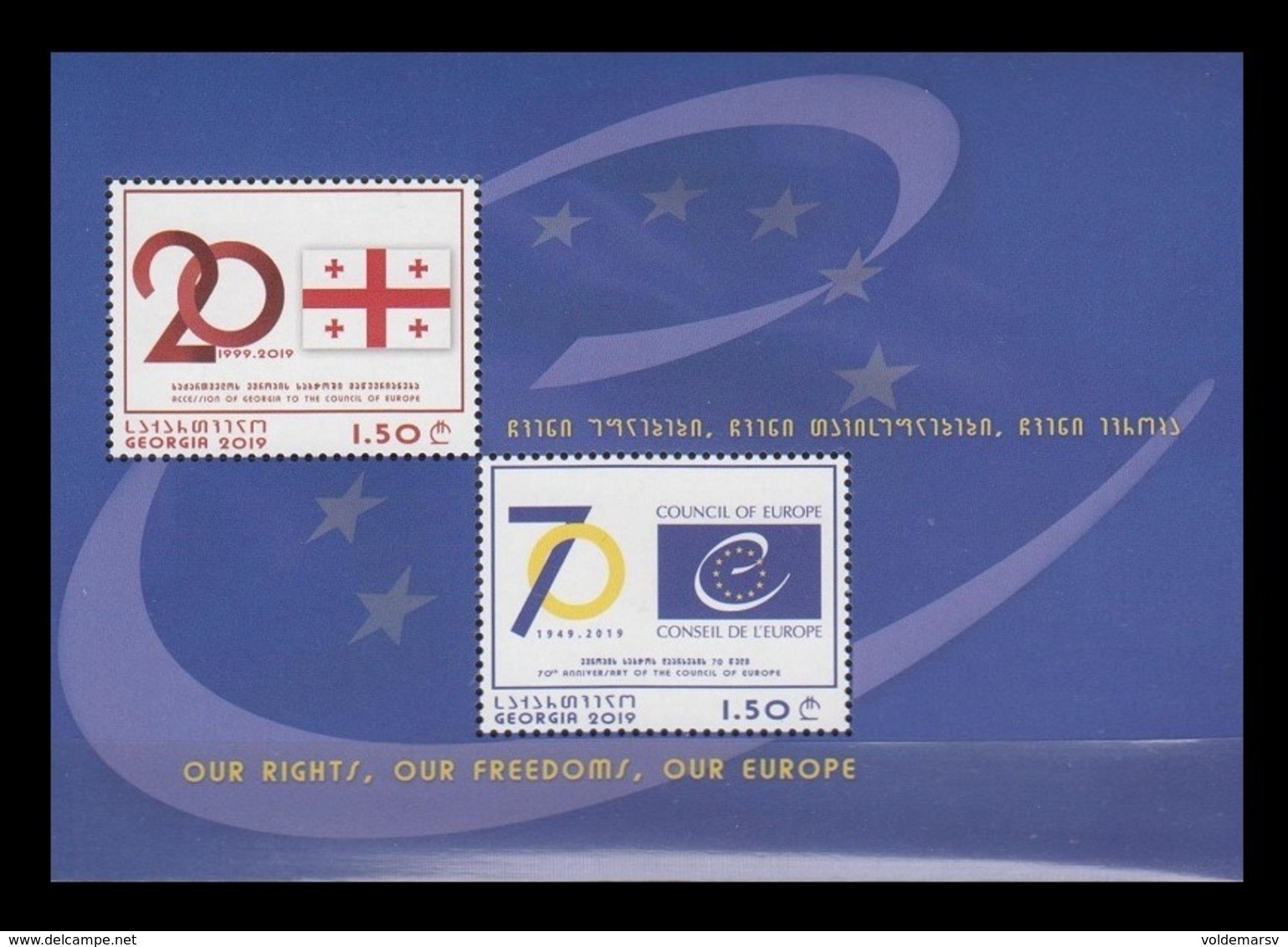 Georgia 2019 Mih. 733/34 (Bl.88) Council Of Europe MNH ** - Georgië