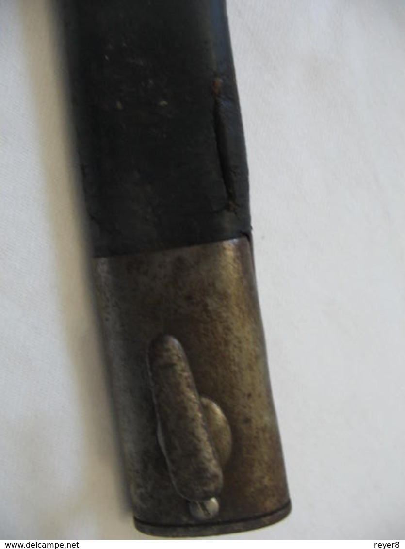 FOURREAU Cuir Baionnette Allemende XIX,old Sword,alter Säbel Ww1 - Knives/Swords