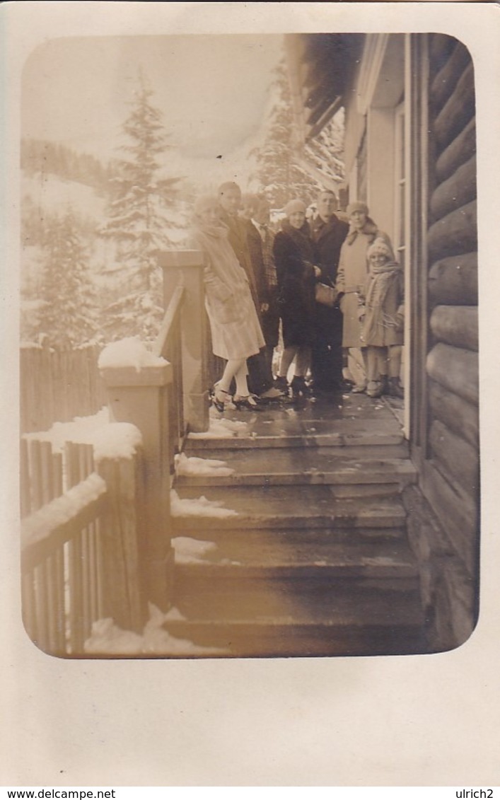 AK Foto Familie Im Winter - Ca. 1920/30 (44687) - Gruppen Von Kindern Und Familien