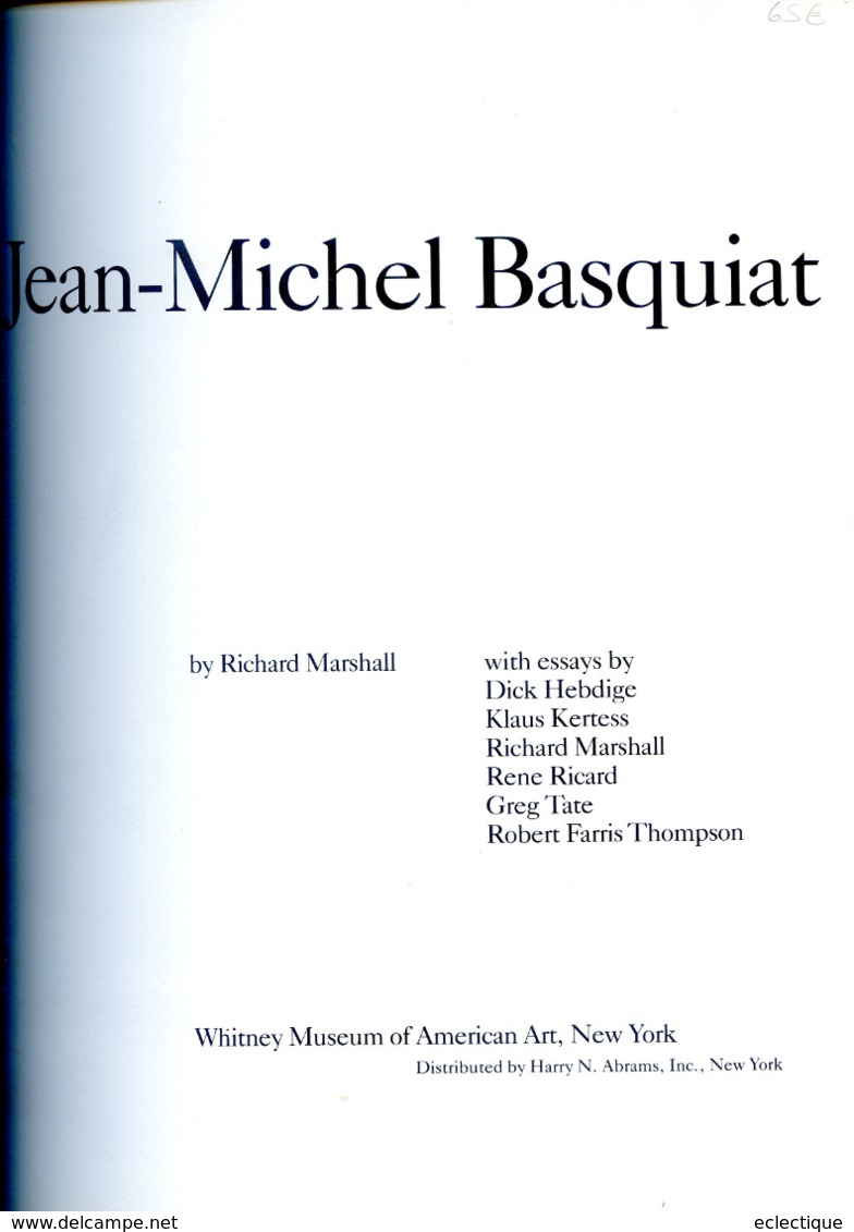 RARE : Jean-Michel BASQUIAT Par Richard MARSHALL, Whitney Museum Of American Art, NEW-YORK 1994 - Other & Unclassified