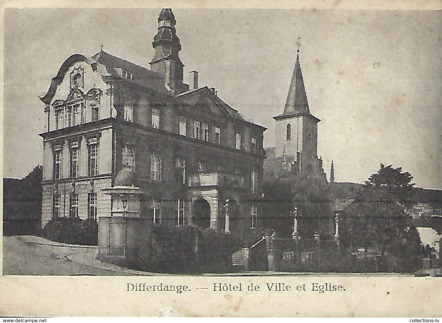 Differdange  -  Hôtel De Ville Et L'Eglise  -  P. Schroeder-Hever,Differdange - Altri & Non Classificati