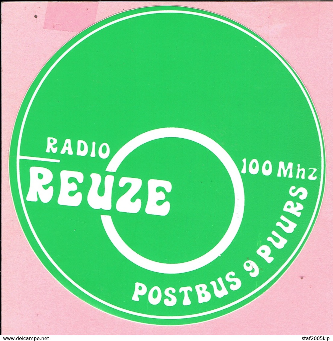 Sticker - RADIO REUZE - Postbus 9 PUURS - 100 Mhz - Stickers