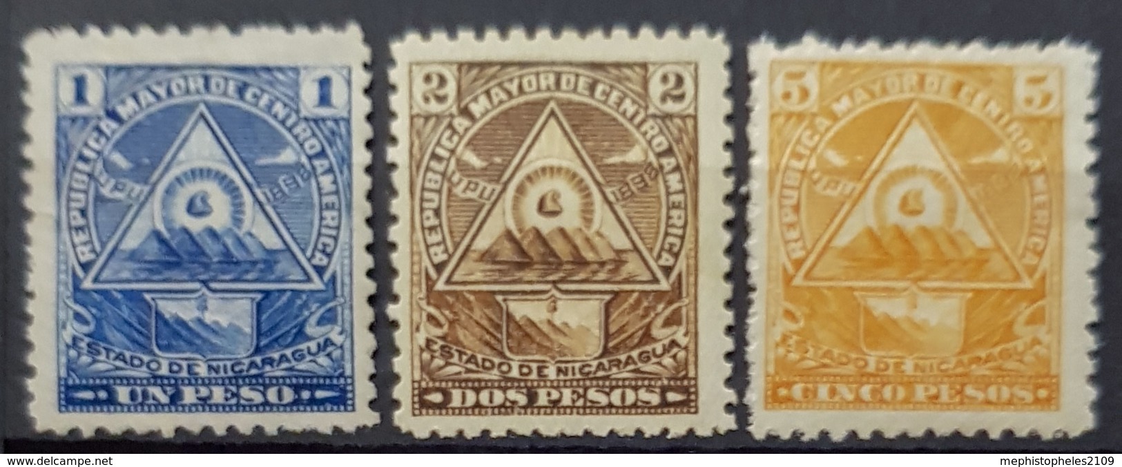 NICARAGUA 1898 - MLH - Sc# 109K, 109L, 109M - Nicaragua