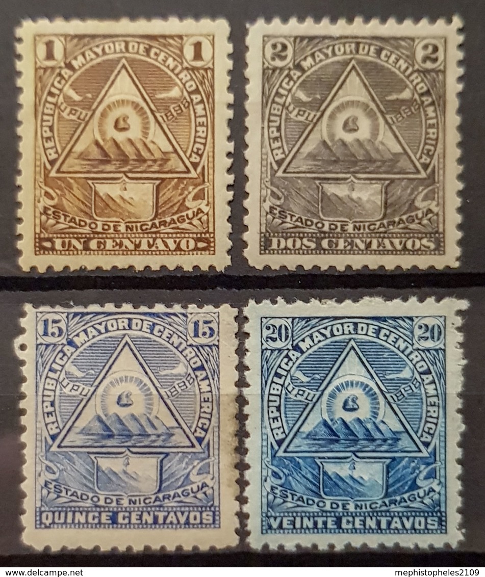 NICARAGUA 1898 - MLH - Sc# 109A, 109B, 109H, 109I - Nicaragua