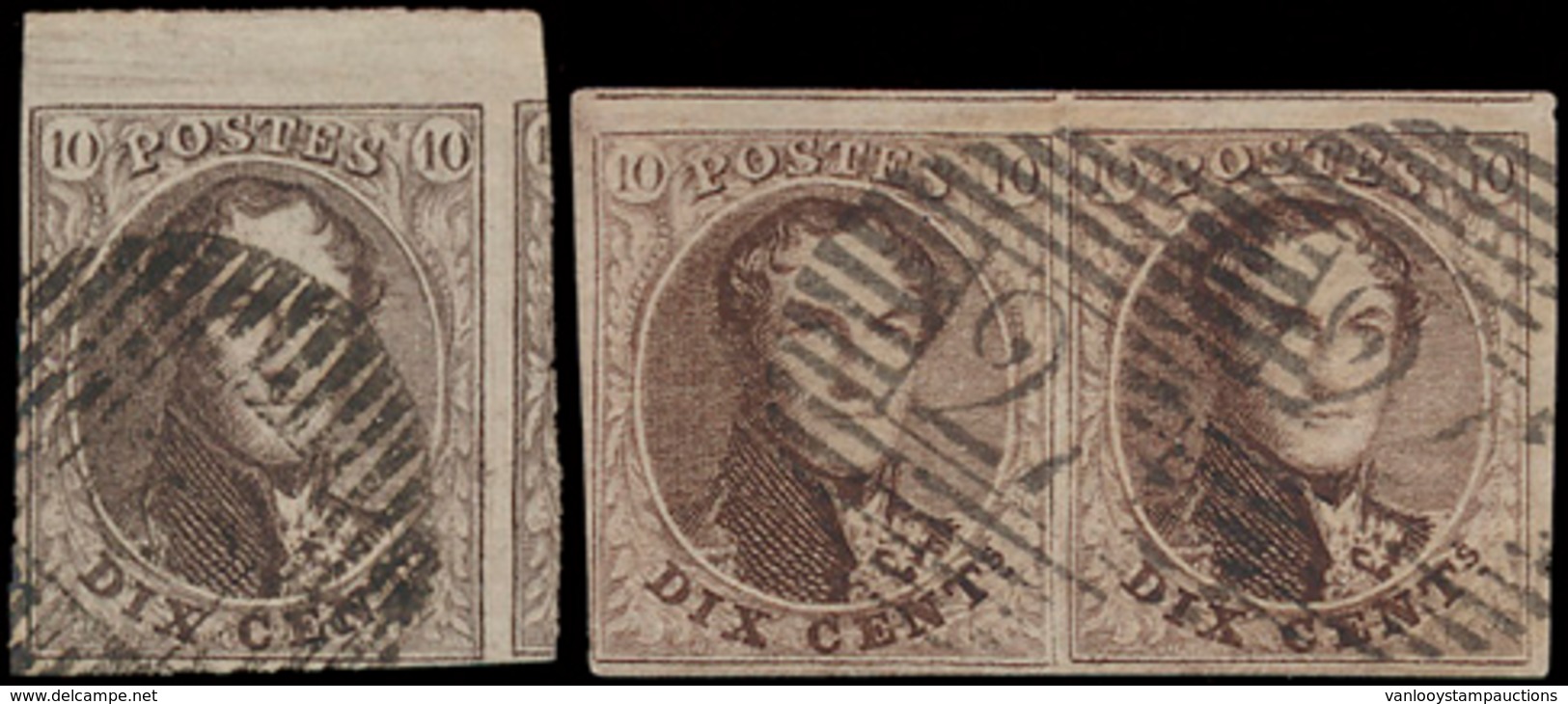 N° 10 (55x), Mooie Samenstelli - 1858-1862 Medallions (9/12)