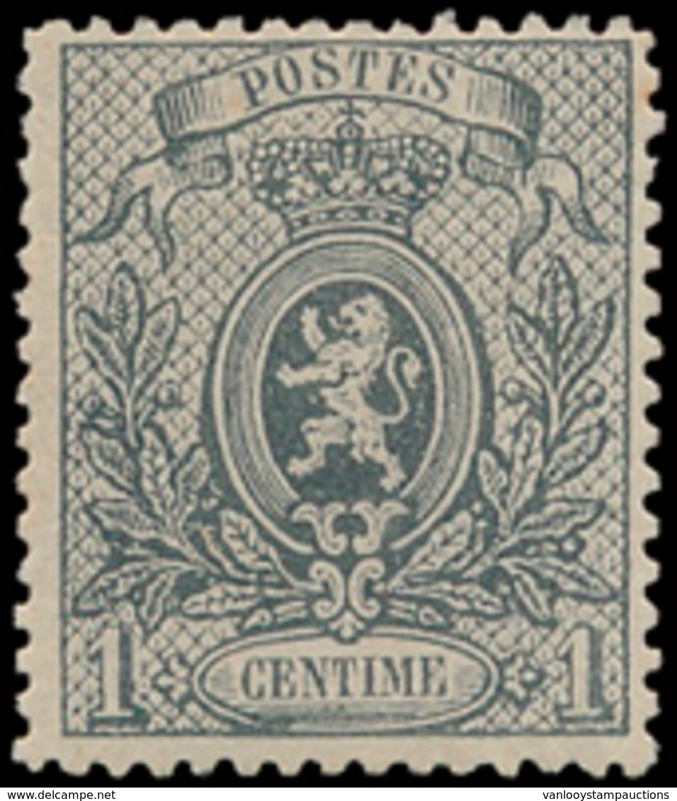 ** N° 22 '1 Cent. Grijs' Fris Van - 1866-1867 Coat Of Arms