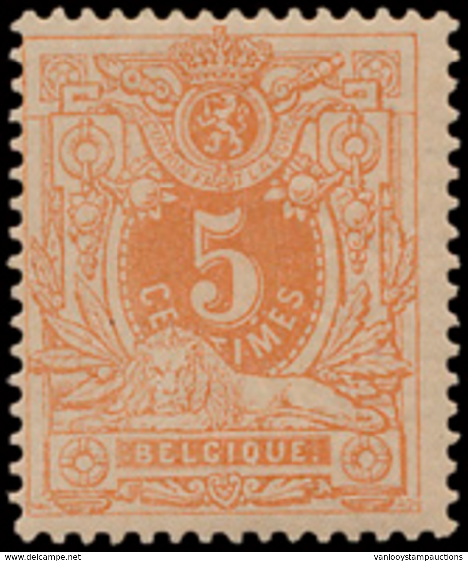 ** N° 28 '5 Cent. Okerrood' Zeer - 1869-1883 Leopold II