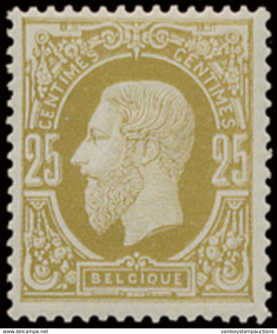 ** N° 32A '25c Olijf, Tanding 15' - 1869-1883 Leopold II