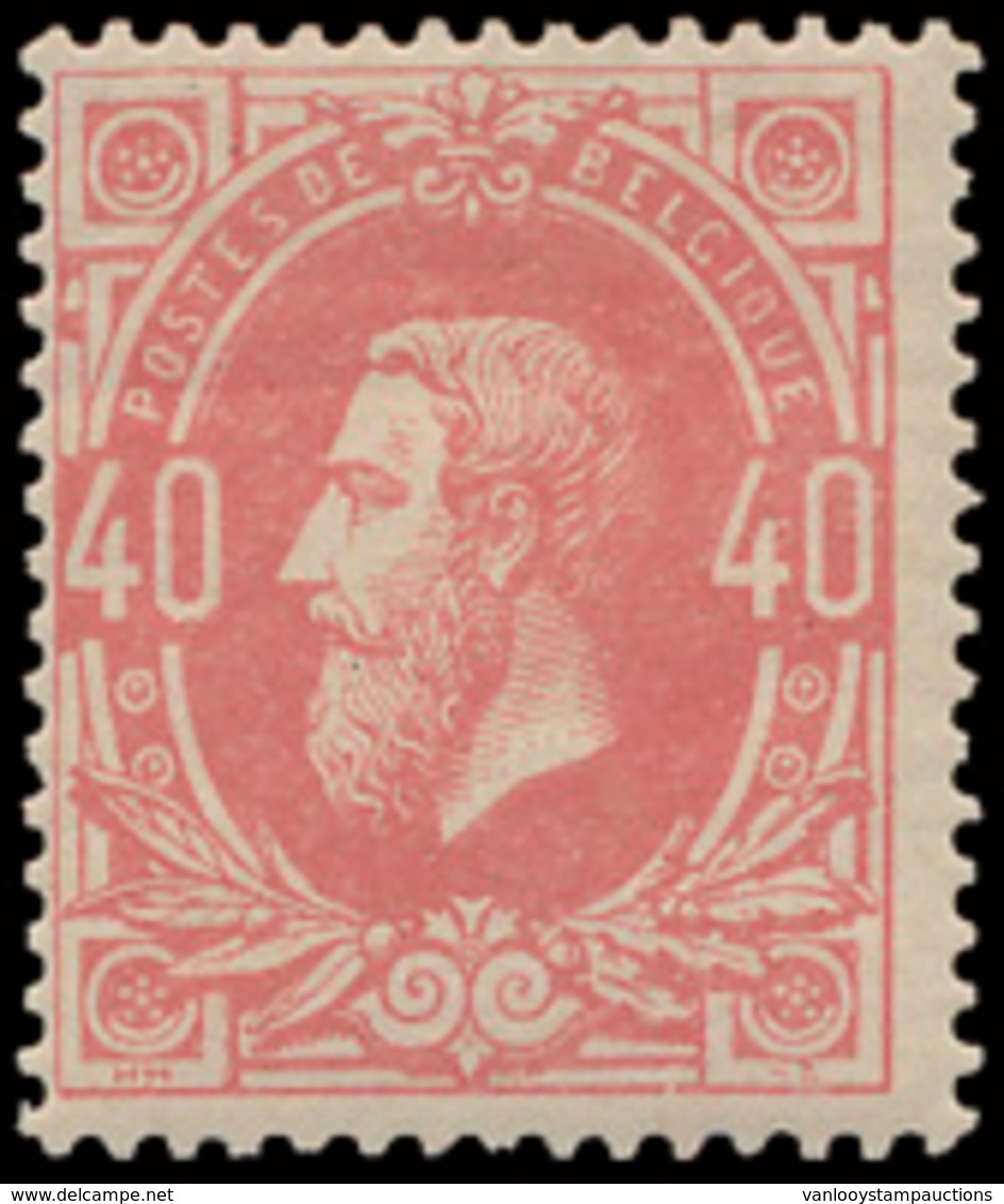 * N° 34 '40 Cent. Rose' Miniem P - 1869-1883 Leopold II