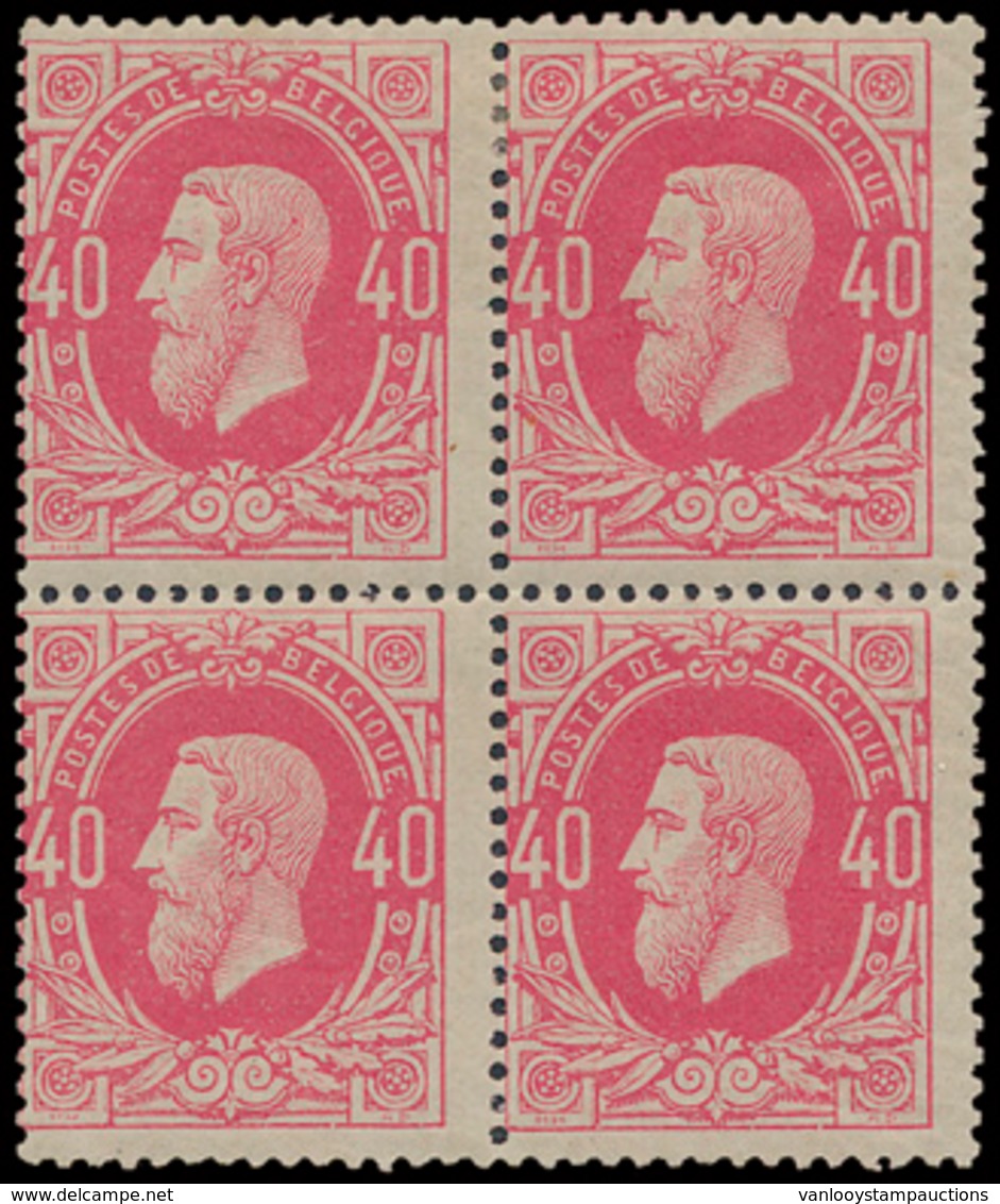 **/* N° 34A '40c Felroze' (Blok Van - 1869-1883 Leopold II