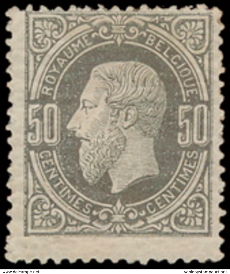 * N° 35a '50 Cent. Zwartgrijs' Z - 1869-1883 Leopold II