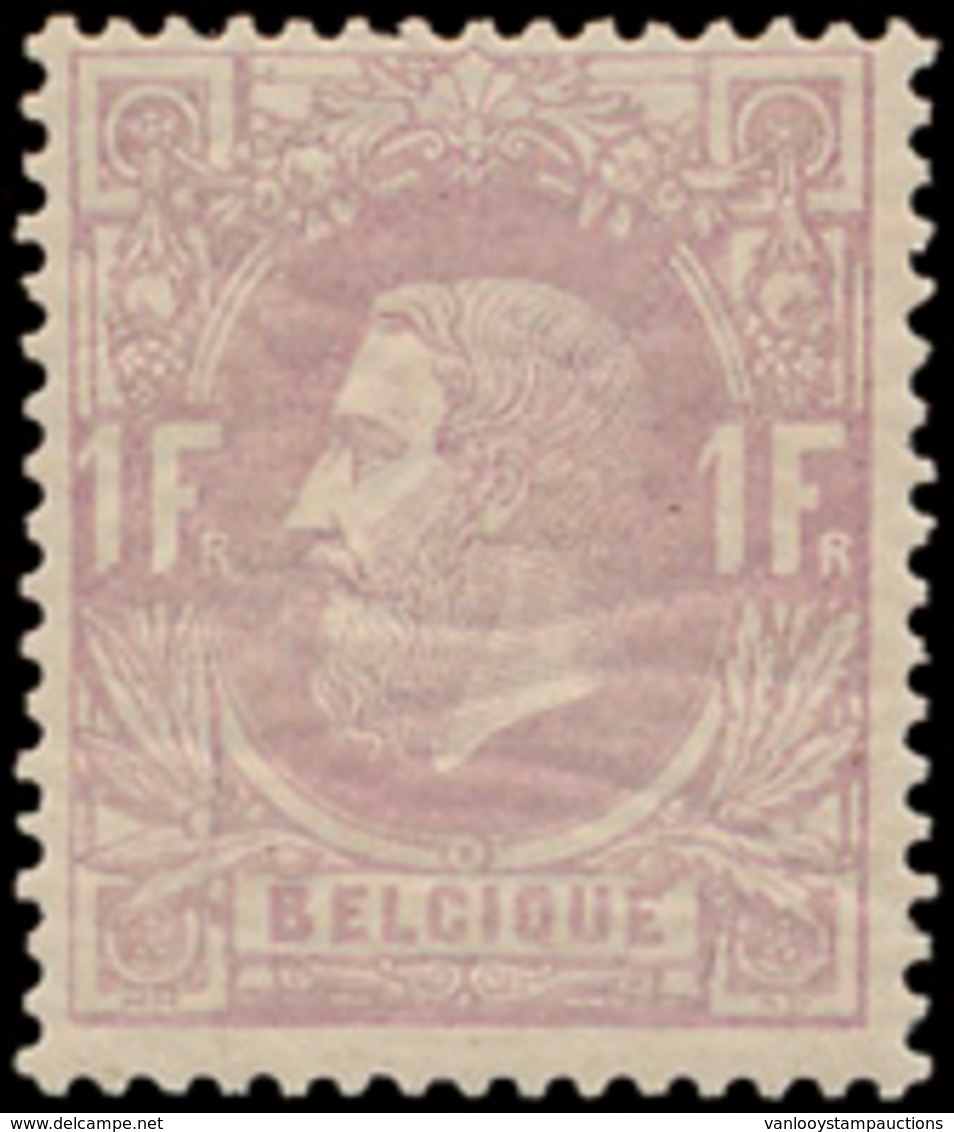 * N° 36 '1 Fr Mauve' Spoor Van S - 1869-1883 Leopoldo II