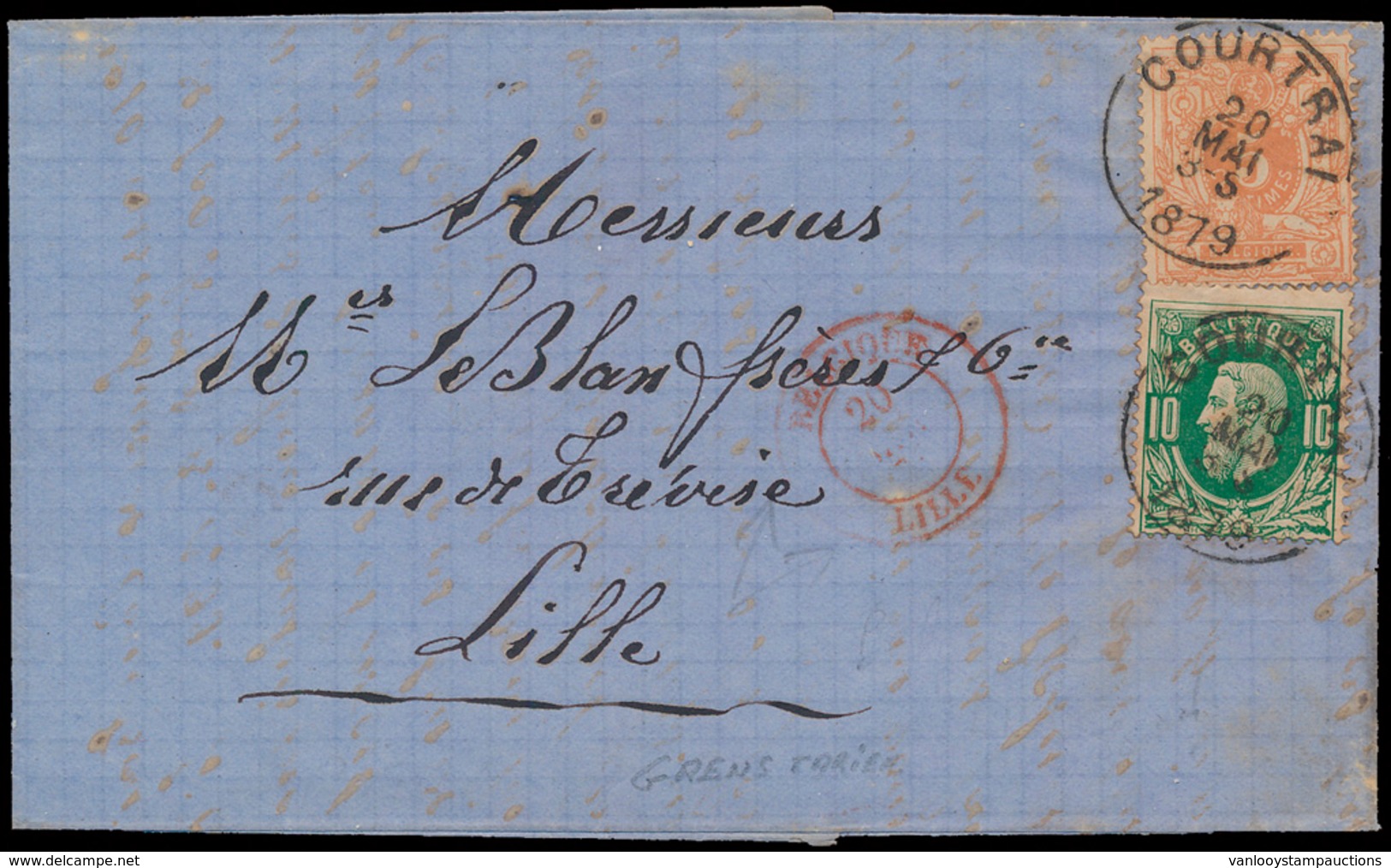 ) N° 28 En 30, Op Brief Uit Cour - 1869-1883 Leopold II