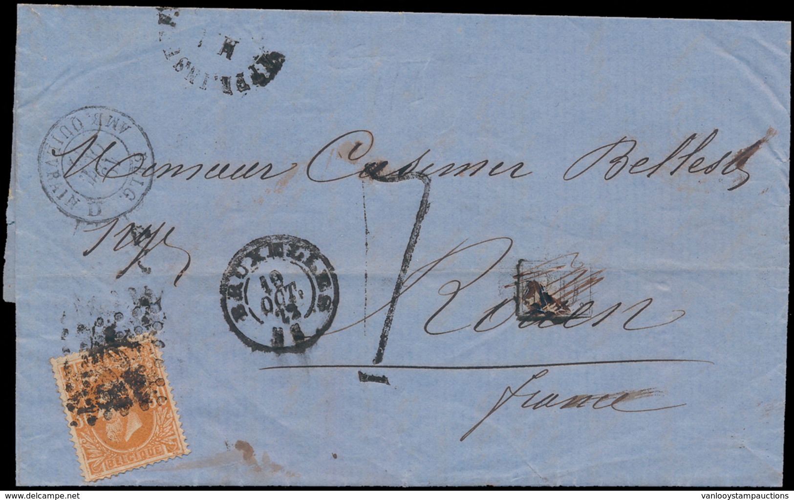 ) N° 33, Op Brief (met Inhoud), - 1869-1883 Leopold II