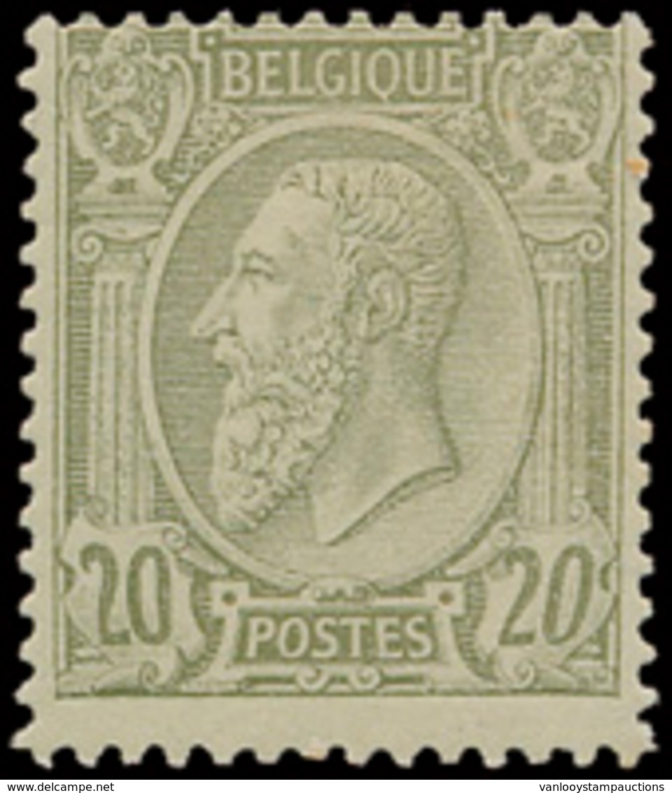 * N° 47 '20 Cent.olijf' Miniem P - 1884-1891 Leopold II