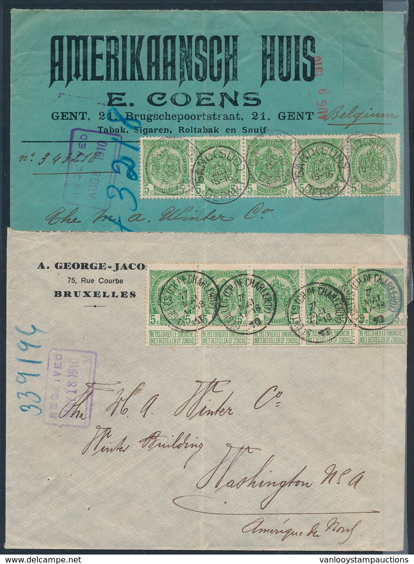 ) N° 83 (Strip Van 5) Als 25 Cen - 1893-1907 Coat Of Arms