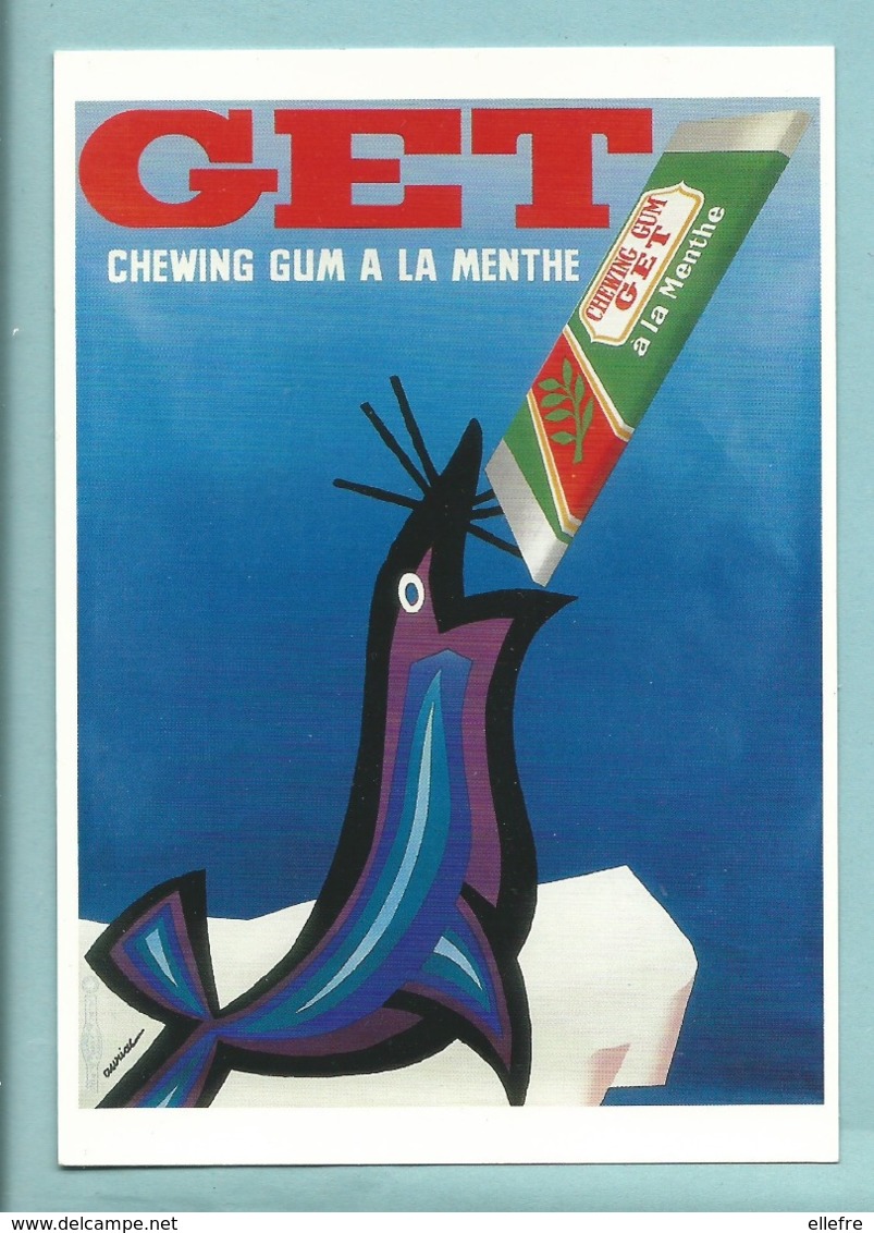 CPM Carte Publicitaire Jet Le Chewing - Gun à La Menthe Affiche De Jacques Auriac 1962 Bibliothèque Forney - Publicité