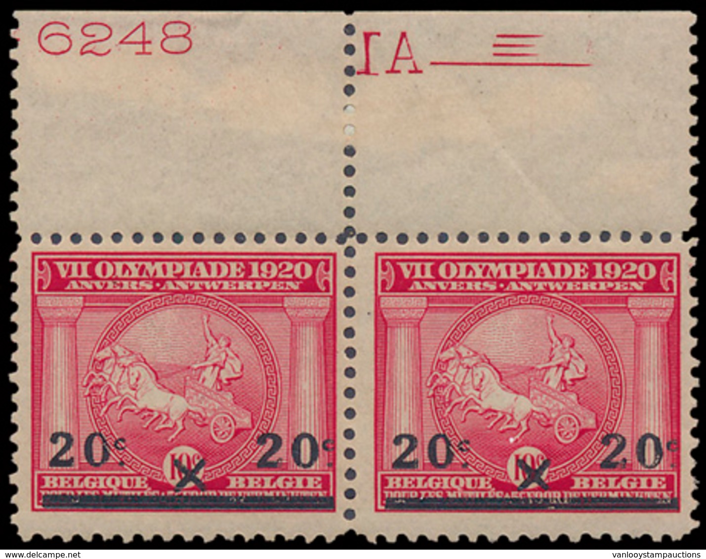 * N° 185 (2x In Paar), Met Resp. - Unused Stamps