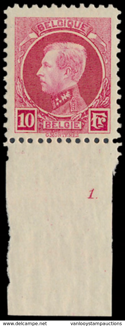 * N° 219 '10 Fr Wijnrood', Met P - 1921-1925 Small Montenez