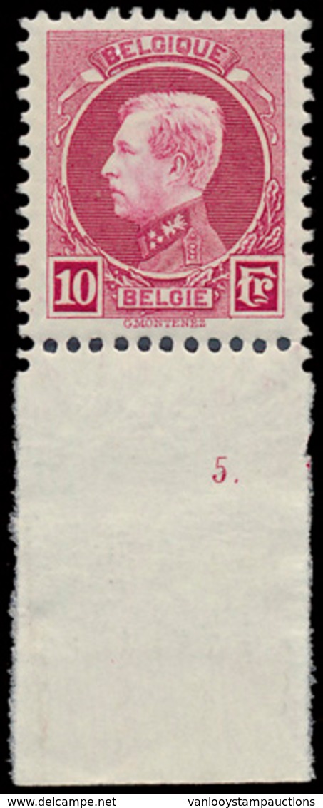 ** N° 219 '10 Fr Wijnrood', Met P - 1921-1925 Small Montenez