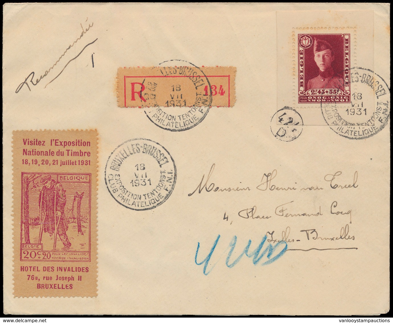 N° 325 'Korporaal' (3x), 1x Op - Unused Stamps