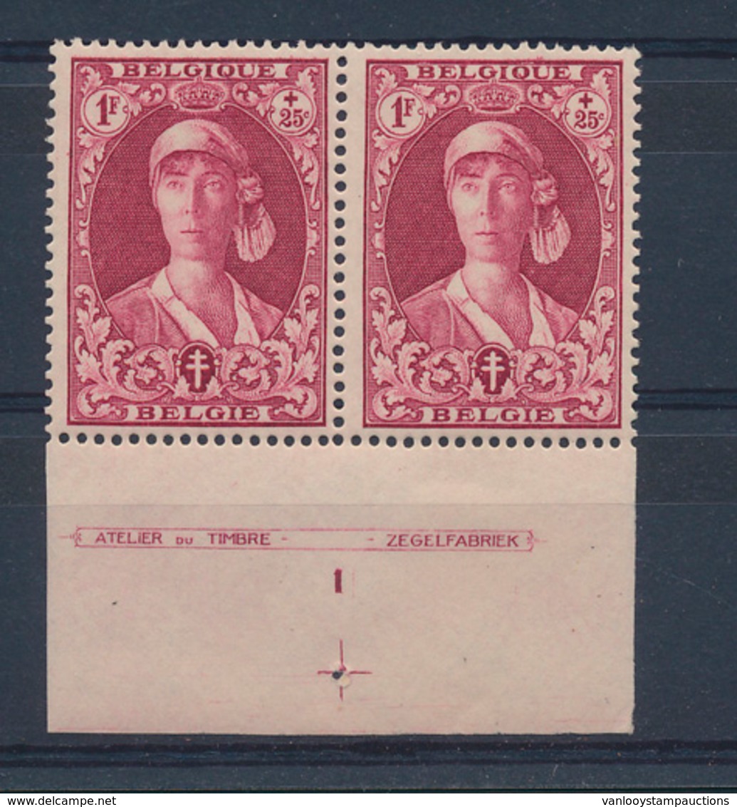 * N° 330 '1 Fr Karmijnrood', Pla - Unused Stamps