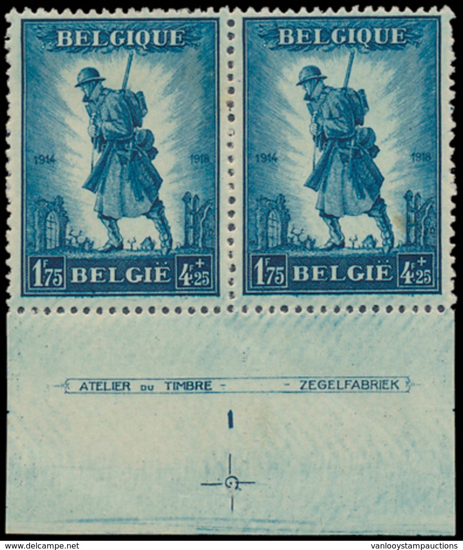 * N° 352 '1,75F Blauw' (in Paar) - Unused Stamps