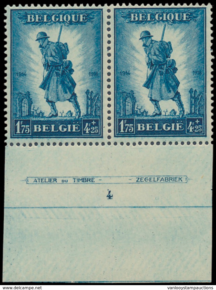* N° 352 '1,75F Blauw' (in Paar) - Unused Stamps