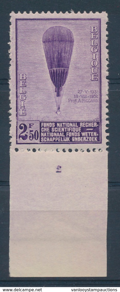 * N° 355 '2,50 Fr' (2x), Plaatnr - Unused Stamps