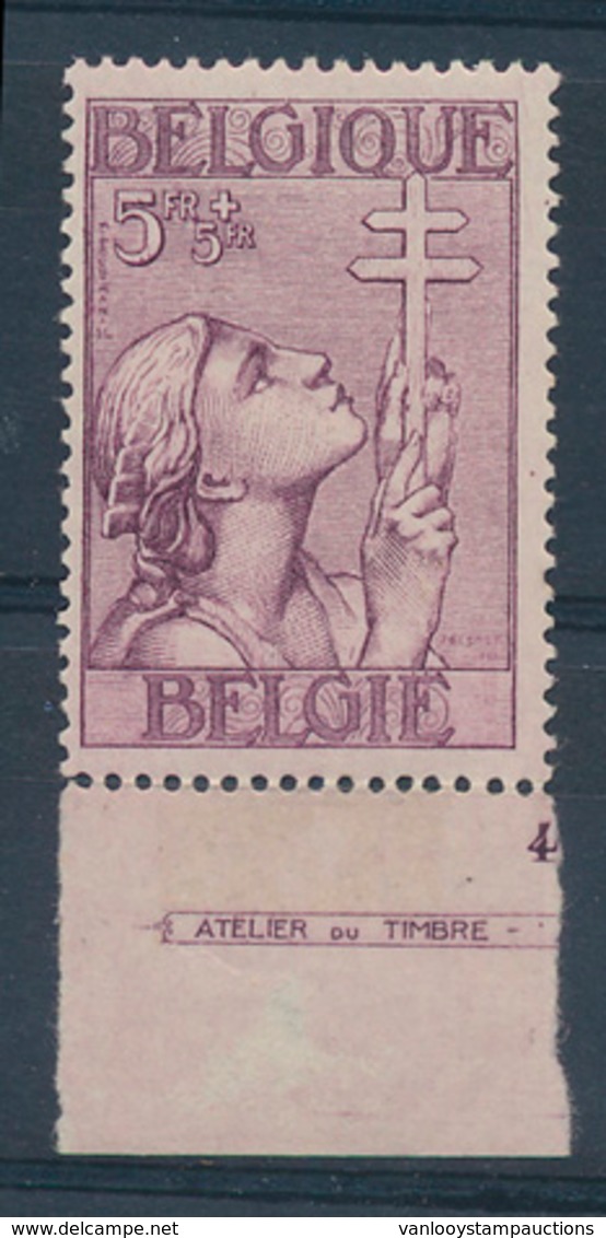 ** N° 383 '5F Paars' (in Paar), P - Unused Stamps